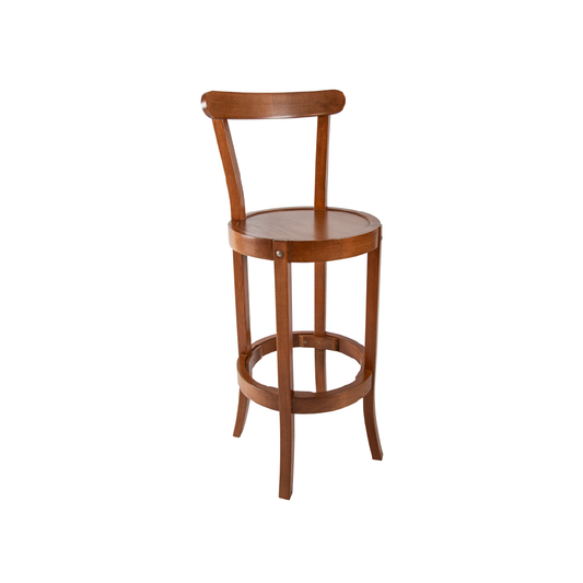 Premium Solid Beech Wood Bar Chair with Back – Elegant & Durable for Dining & Commercial Use
