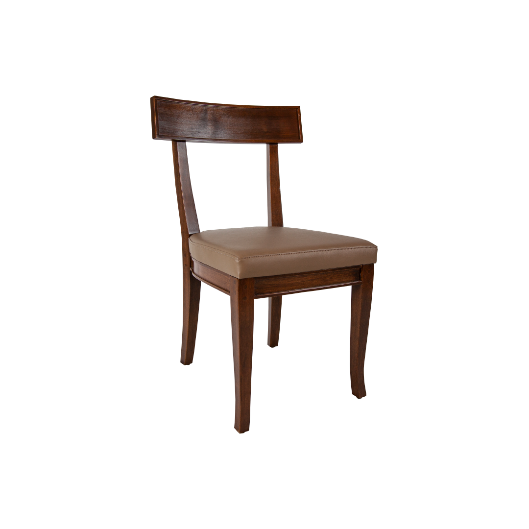 solid  natural beech wood dining chair with faux leather, table chair 

