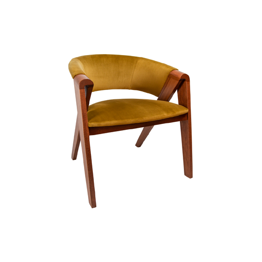 High-Quality Velvet Armchair with Solid Beech Wood Legs