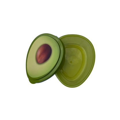 Avocado-themed airtight storage container with 800ml capacity, featuring a leak-proof seal for fresh food storage.

