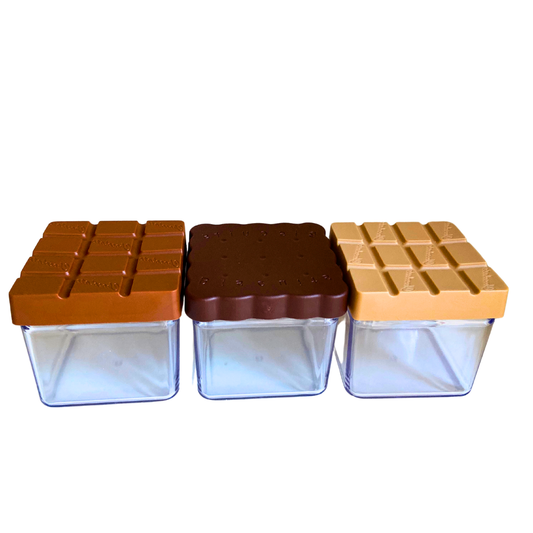 chocolate- & biscuit-themed food storage saver box