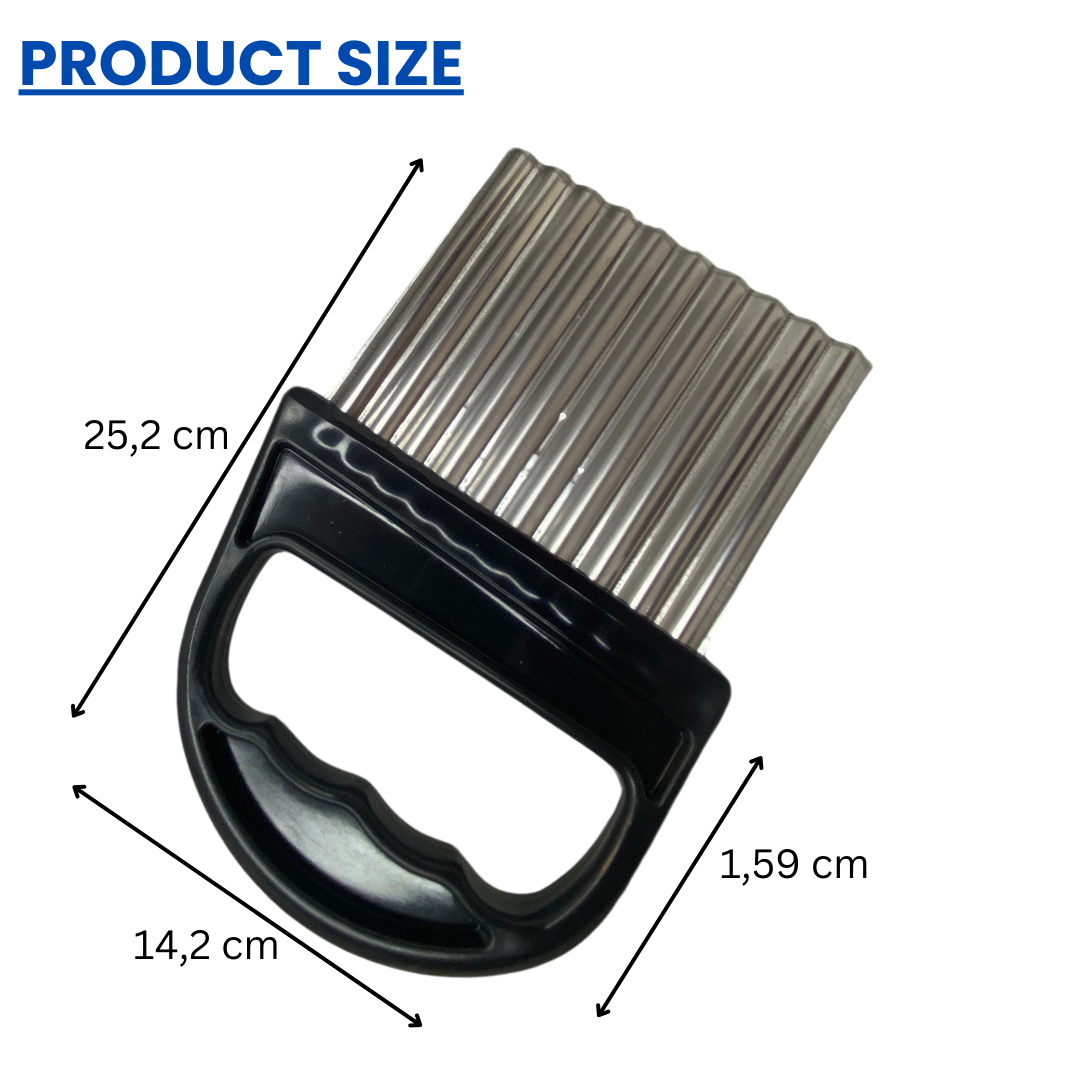 Stainless Steel Crinkle Cutter – Perfect for Wavy Fries & Veggies