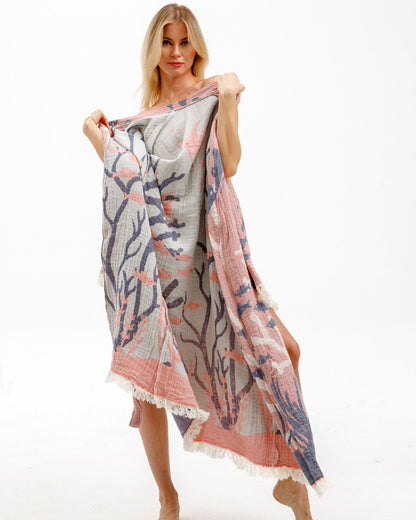Double‑Layer Jacquard Robe & Dressing Gown