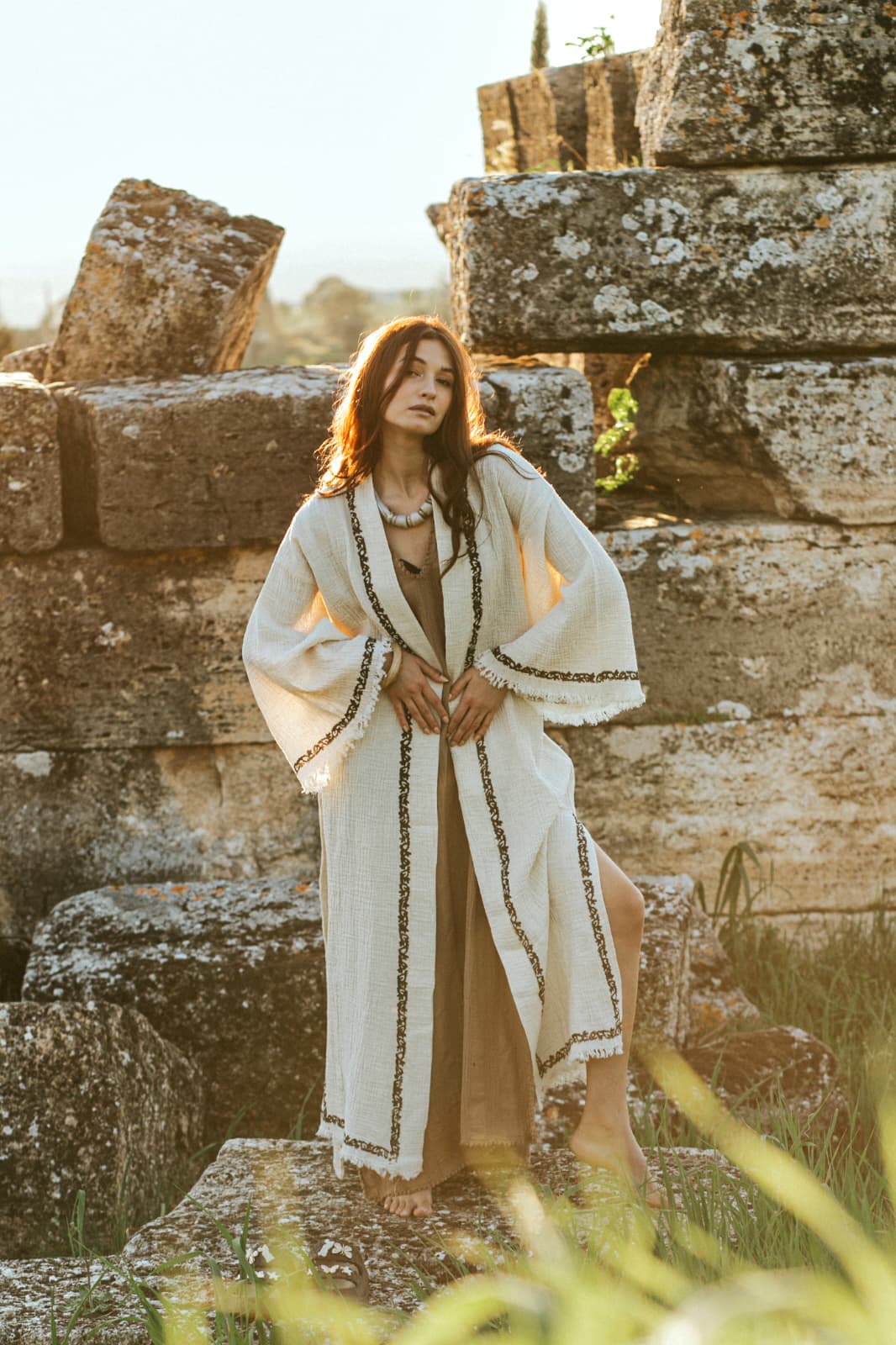 Crinkle Linen Kimono & Resort Cover‑Up