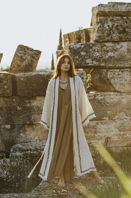 Crinkle Linen Kimono & Resort Cover‑Up