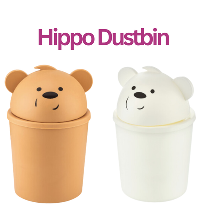 Cute bear-themed storage containers in brown and white, featuring playful bear faces and ears, perfect for organizing small essentials while adding a decorative touch.
