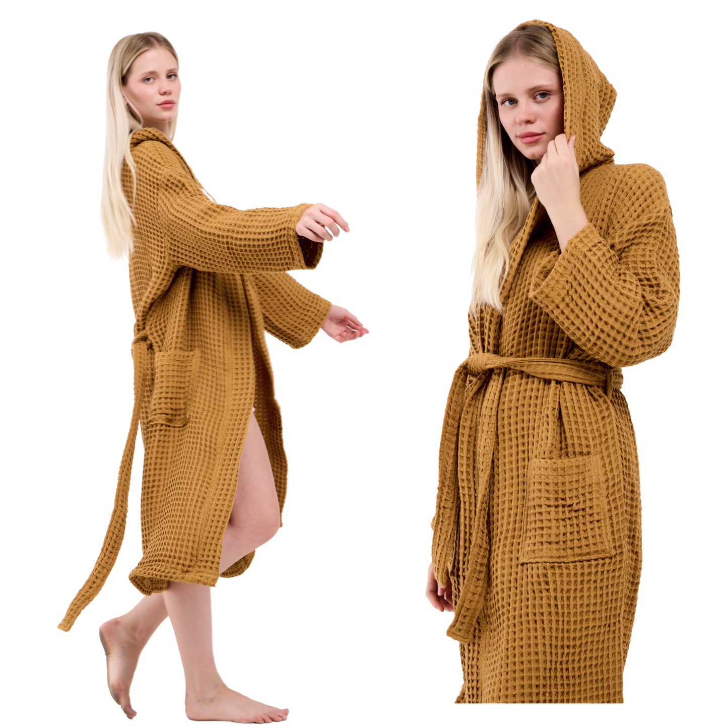 Waffle Cotton Dressing Gown & Robe