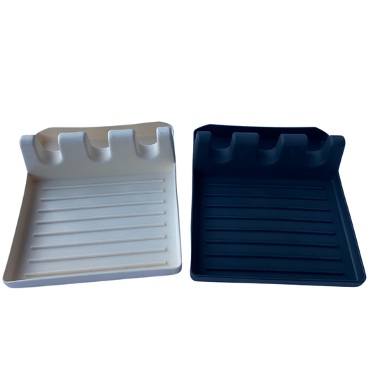 Silicone Rest Pad for Utensils with drip mat, heat-resistant design, and lid holder—ideal for spoons, ladles, tongs, spatulas, and chopsticks.