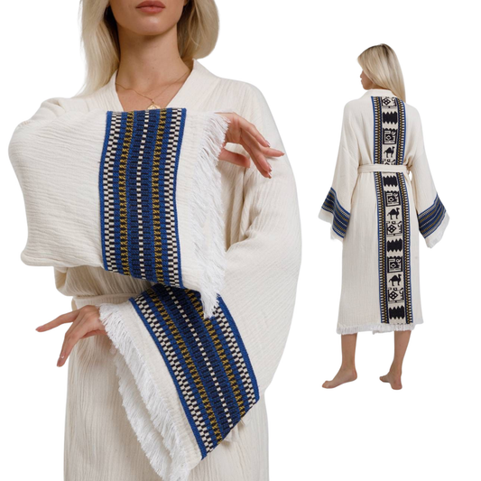 Double‑Layer Jacquard Robe & Dressing Gown