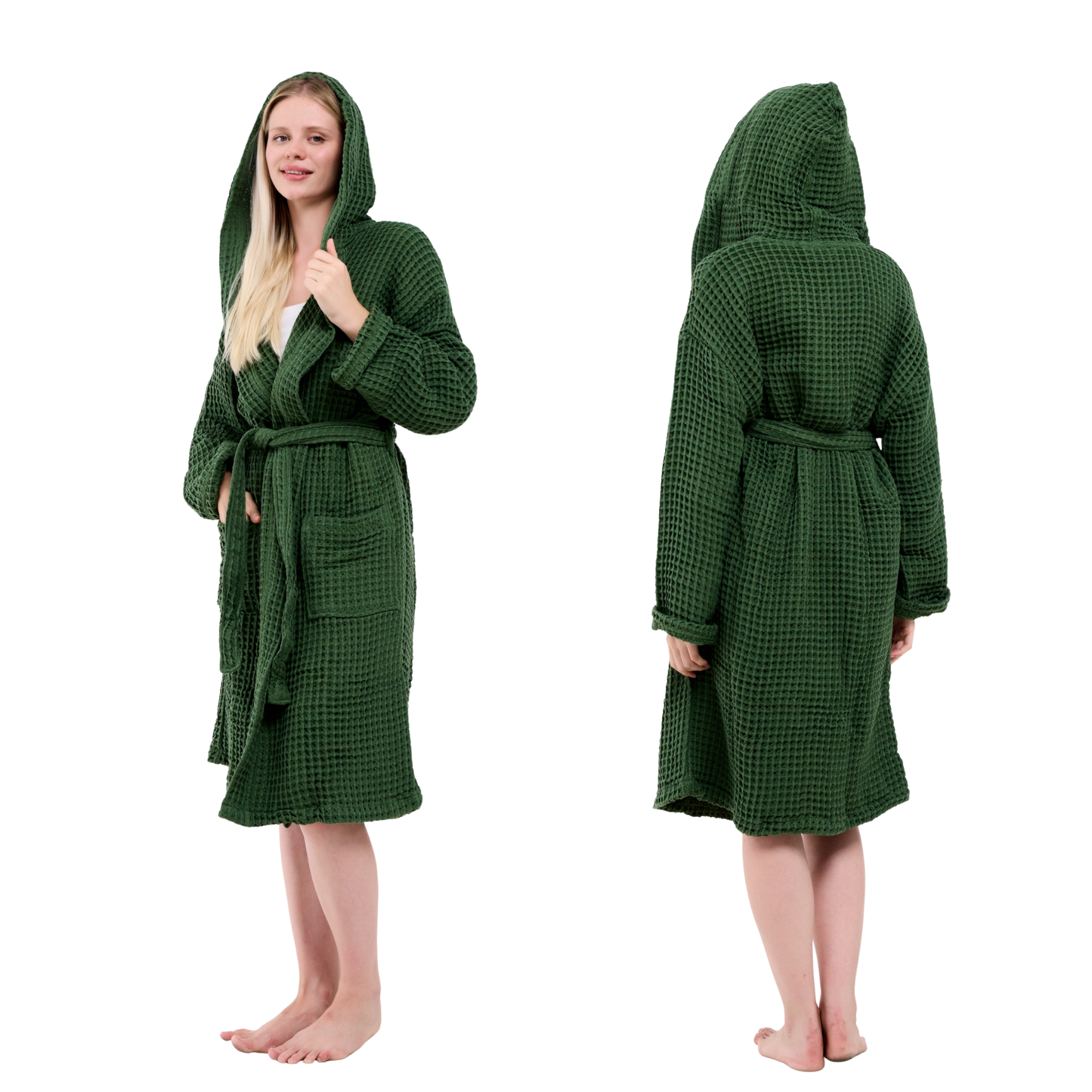 Waffle Cotton Dressing Gown & Robe