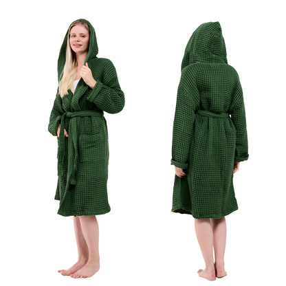 Waffle Cotton Dressing Gown & Robe
